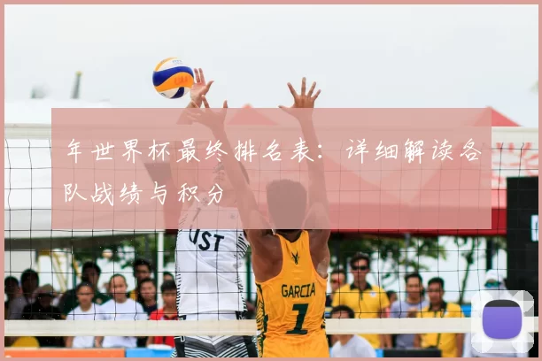 年世界杯最终排名表:详细解读各队战绩与积分